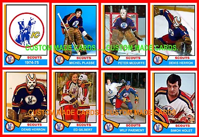 $1.93 • Buy KANSAS CITY SCOUTS Like 1974-75 Set Style CUSTOM MADE Hockey Cards YOU PICK