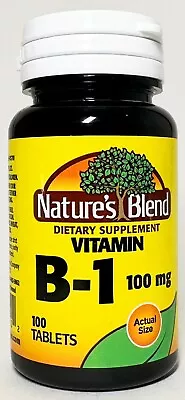 Nature's Blend Vitamin B-1 100mg Supplement 100Tablets (pack Of 1) EXP:03/2025 • $9.77