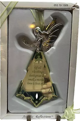 Angelic Reflections Angel Is In Pewter. Venetian Styled Glass. Mother's Gift • $12.97