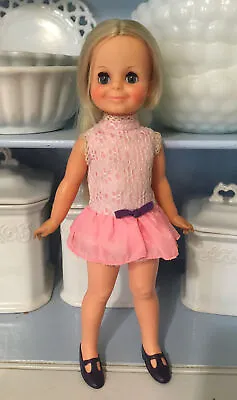 #18 Velvet Doll VINTAGE Ideal Crissy Family 1970 Velvet Doll Growing Blonde Hair • $45