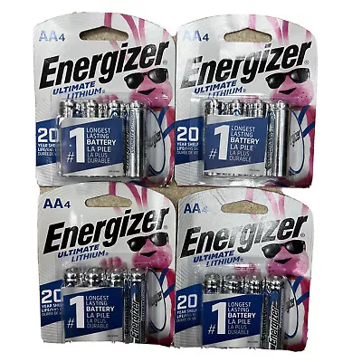 LOT OF 16 Energizer Ultimate Lithium AA Batteries - 4X4=16 Exp 2038 • $31.99