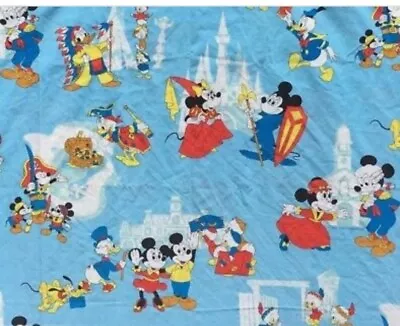 Vintage Twin Fitted Sheet Disney Mickey+Minnie Mouse Frontierland Pacific NOS • $28