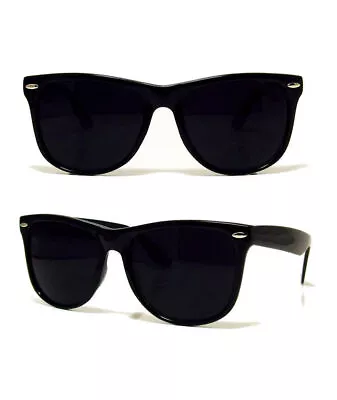 BLACK  SUNGLASSES UV400 UNISEX RETRO 80'S Geek Shades Aviator Classic • $16.49