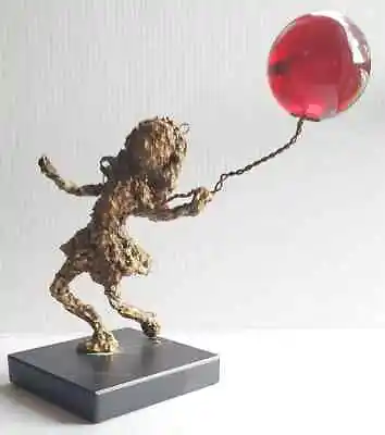 Vtg Mid Century MCM Brutalist Balloon Girl Malcolm Moran Banksy Style Sculpture • $268.85