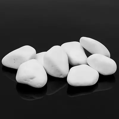 Natural Stones For Gas Fires Bioethanol  White Replacement Coals/pebbles 1kg • £7.99