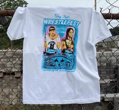 Terry Funk Wrestlefest Shirt XL Brand New Bret Hart WWE ECW WCW NWA Wrestling • $9.99