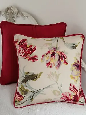 Cushion Cover Laura Ashley Gosford Cranberry 16 (piped Cranberry ) • £23.99