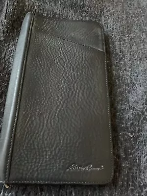 Eddie Bauer Black Leather Travel Wallet • $85