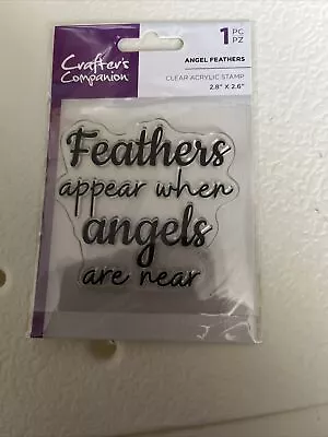 Crafters Companion. Clear Acrylic Stamp. Angel Feathers . As Pictures • £1.25