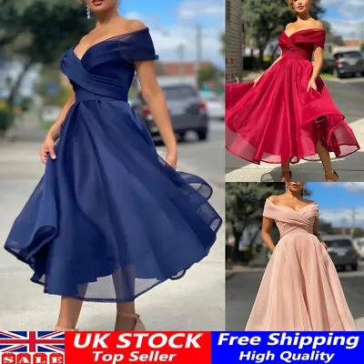 Womens Ball Gown Prom Dress Evening Party Ladies Cocktail Wedding Formal Dresses • £24.68