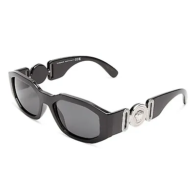 Versace Biggie Sunglasses VE4361 542287 Black/Silver Medusa Unisex NEW AUTHENTIC • $152.95