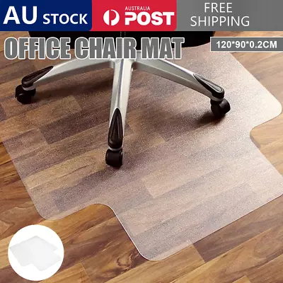 Chair Mat Office PVC Carpet Floor Protectors Home Room Computer Work 120X90CM • $34.80