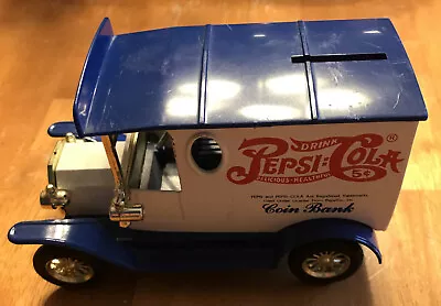 Vintage Pepsi-Cola Delivery Truck Coin Bank NO KEY Piggybank 5.25” • $14.63