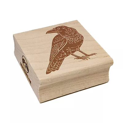 Elegant Black Raven Square Rubber Stamp For Stamping Crafting • $12.99