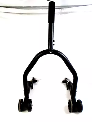 Vortex Rear Adjustable Motorcycle Stand Dual Bearing Wheels / Black Powder Coat • $99.99
