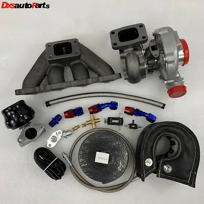 T3/T4 Turbo +Manifold +Wastegate For 88-00 Honda CRX D15/D16 D-SERIES • $459.99