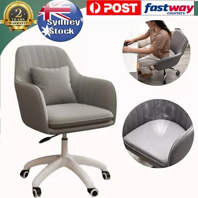 Velvet Office Chair Home Swivel Computer Desk Padded Chair Ergonomic Adjustable • $119.90