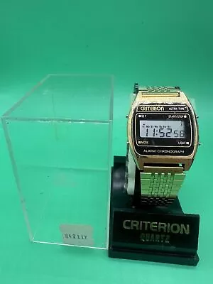 Vintage Criterion Quartz Watch Multi Alarm Chrono Unused/New Battery • $48.99