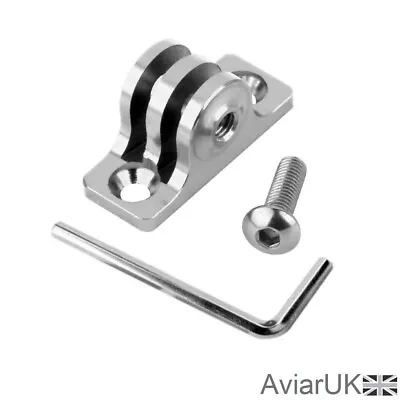 CNC Aluminium Flat Bottom GoPro HERO Base Mount Adapter Clamp Bracket Go Pro UK • £4.49