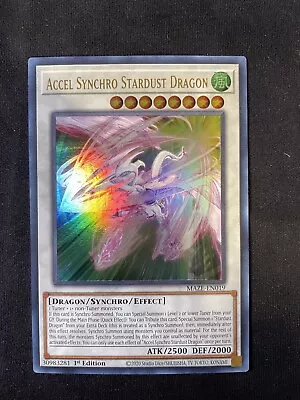 YUGIOH! Accel Synchro Stardust Dragon 1st Edition Ultra Rare (MAZE-EN019) NM/M • $34.99