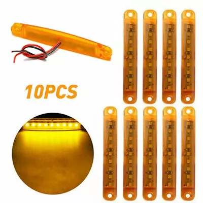 10PC Mini LED Side Clearance Marker Bullet Light For Truck Trailer RV 12V Amber • $10.99