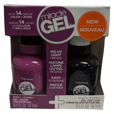 Sally Hansen Miracle Gel Nail Polish & Top Coat #121 Lilac Insomniac 0.5 Fl Oz • $9.99