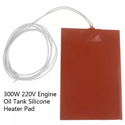 300W 220V 10x15cm Engine Oil Tank Silicone Heater Pad Rubber Heating Mat WarmiFM • $4.67