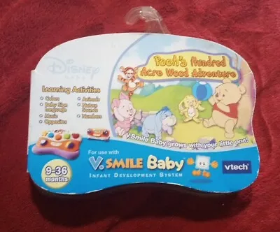 Vtech Disney V.SMILE BABY POOH'S Hundred Acre Wood Cartridge NIP Learning • $20