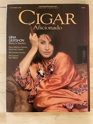 $5.99 • Buy Vintage  OCTOBER 1998  Cigar Aficionado Magazine  GINA GERSHON ON COVER