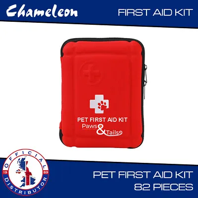 Pet Dog First Aid Kit Medical Emergency Home Travel Car 1st Aid Bag 82 Piece • £14.55