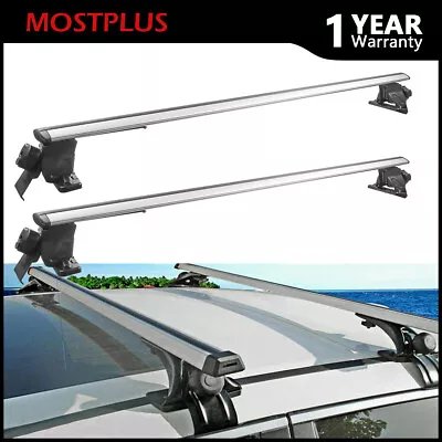 52  Universal Top Cargo Carrier Cross Bar Roof Rack For Car SUV W/ Raised Rails • $74.99