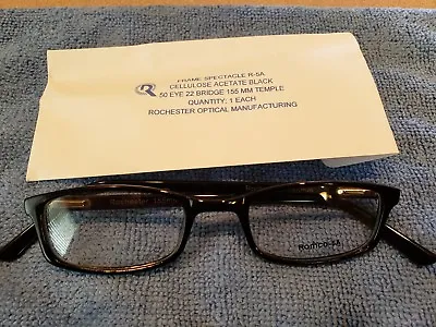 ROMCO R 5A Military Eyeglass Frames Black 50 22 155 NEW  • $29.99