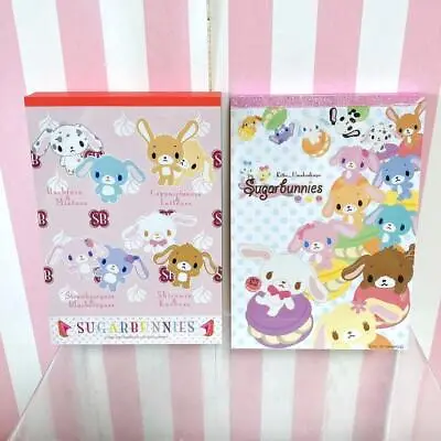Sanrio Sugar Bunnies Shirousa Kurousa Stationery Memo Notepad Set 2 Macaron Rare • $99.99