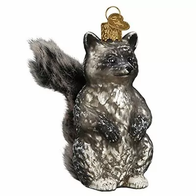 Old World Christmas Glass Blown Ornament Vintage Raccoon (With OWC Gift Box) • $13.09