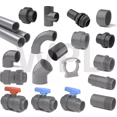 £29.95 • Buy PVC Inch Pressure Pipe & Fittings Solvent Weld 1/2  - 4  WRAS UPVC PVCu Imperial
