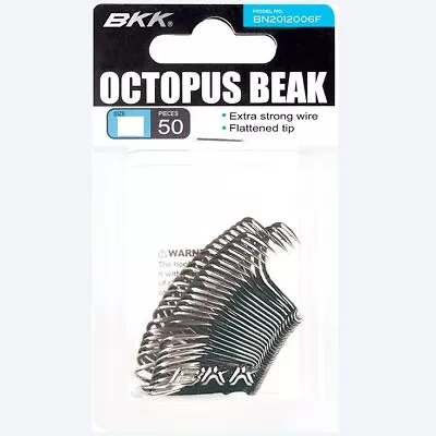 BKK Octopus Beak Black Bait Fishing Hook 50 Bulk Pack - Choose Size BRAND NEW @  • $29.99