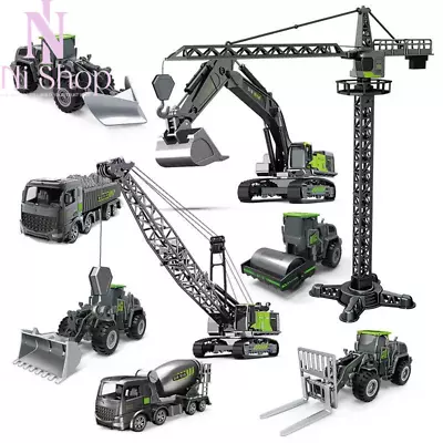 Construction Toy Diecast Truck Cars Loader Tractor Crane Excavator Toys For Kids • $27.99