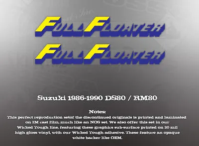 Suzuki Ds80 Rm80 Full Floater Swingarm Decal Graphic • $12.95