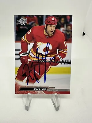 Milan Lucic Signed Autograph 2022-23 Upper Deck Card #28 Flames Oilers Bruins • $11.49