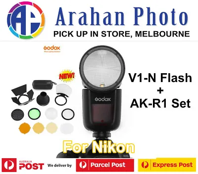 Godox V1 For Nikon+ AK-R1 Set(Aus ABN Tax Invoice/1yr Warranty) • $420