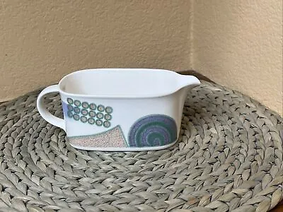 Mikasa Intaglio CAC18 Life Style Tan Green Blue Purple Geometric Gravy Boat • $12