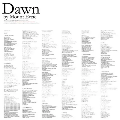 Mount Eerie Dawn WHITE VINYL LP Record! Microphones Pre-a Crow Looked At Me NEW! • $44.99