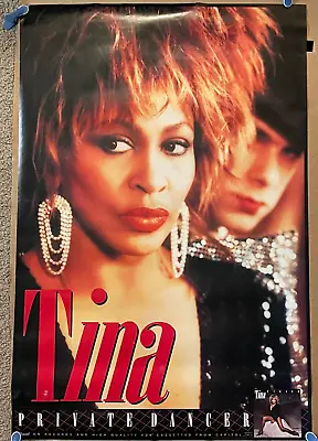 1984 TINA TURNER PRIVATE DANCER RECORD STORE PROMO POSTER (NOT REPRO) 34x24  • $40
