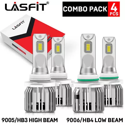 Lasfit 9005 9006 LED Combo Headlight Bulb High Low Beam 6000K Super Bright White • $69.99