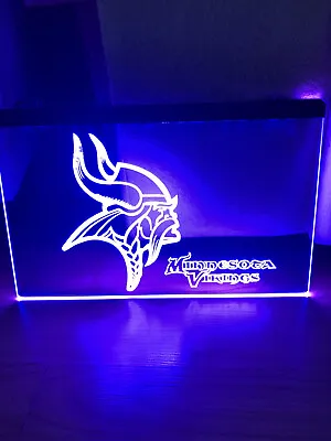 MINNESOTA VIKINGS LED NEON LIGHT SIGN 8x12 • $35.99