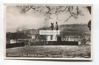£1.49 • Buy Pontypridd Park - Monument To Hen Wlad Fy Nabhau - 1950 Used Real Photo Postcard