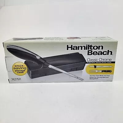 Hamilton Beach Classic Chrome Electric Knife With Case Black 74275 • $35