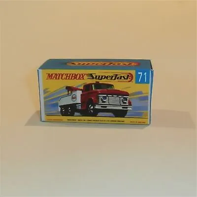 Matchbox Lesney Superfast 71 D Ford Wreck Truck G Style Repro Box • $8.34
