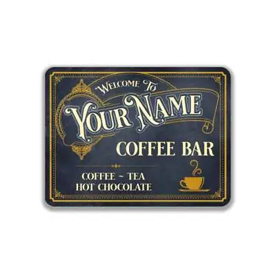 Personalized Vintage Coffee Bar Metal Sign Weathered Bar Metal Sign Coffee Shop • $5.99