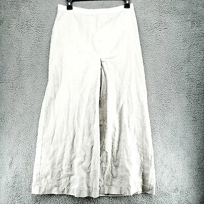 DKNY BERGDORF GOODMAN 100% Cotton Long Slit Front Maxi Skirt White 8 • $13.45